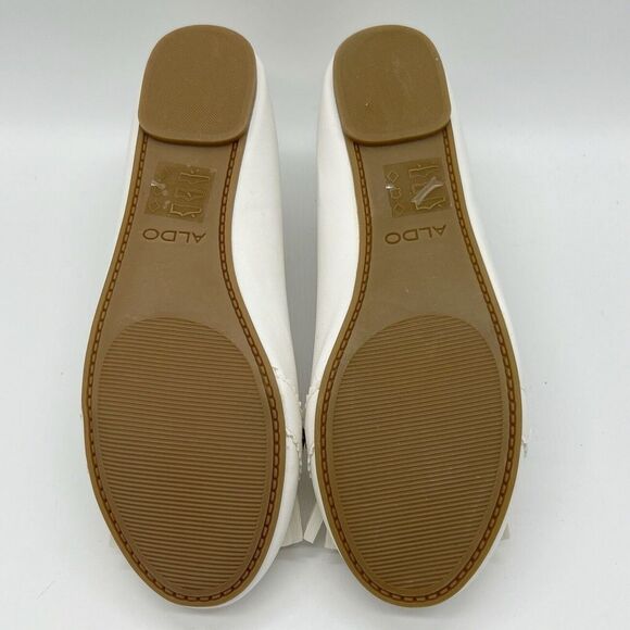 Aldo Women's Flats White Tassels Ballerina Shoes Size 7.5 - Picture 7 of 10